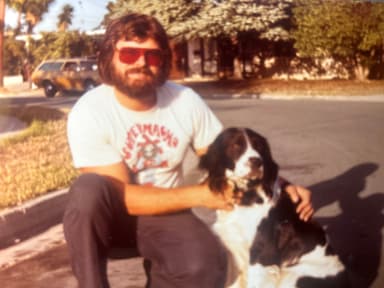 Billy with rescue dogs 8