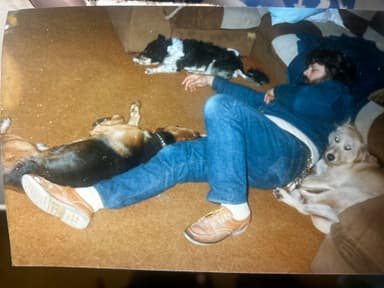 Billy with rescue dogs 1