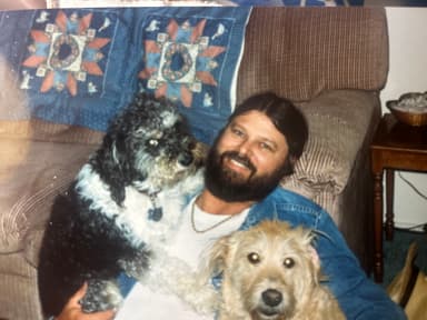 Billy with rescue dogs 5