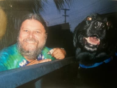 Billy with rescue dogs 7